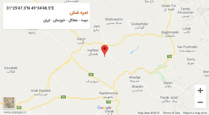 روستای نمره شش بر روی نقشه