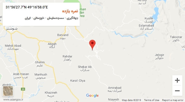 روستای نمره یازده بر روی نقشه