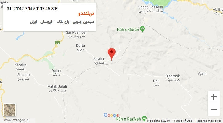 روستای نربلنددو بر روی نقشه