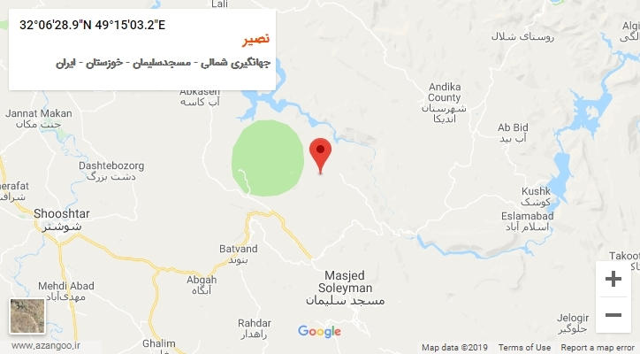 روستای نصیر بر روی نقشه