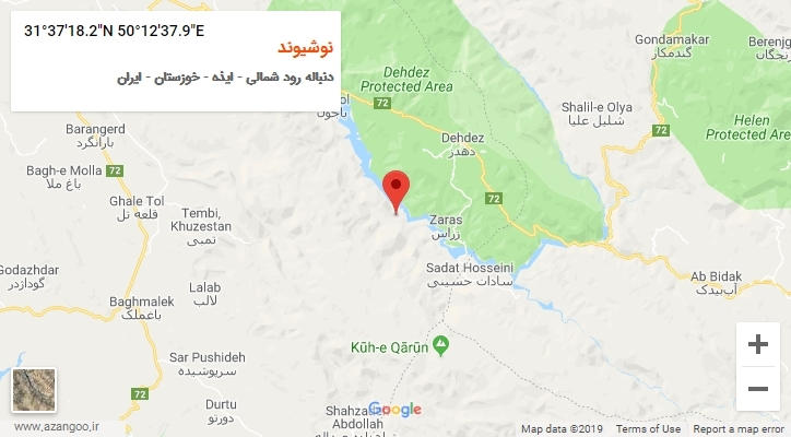 روستای نوشیوند بر روی نقشه
