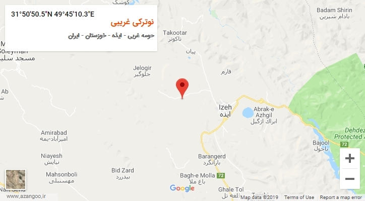 روستای نوترکی غریبی بر روی نقشه