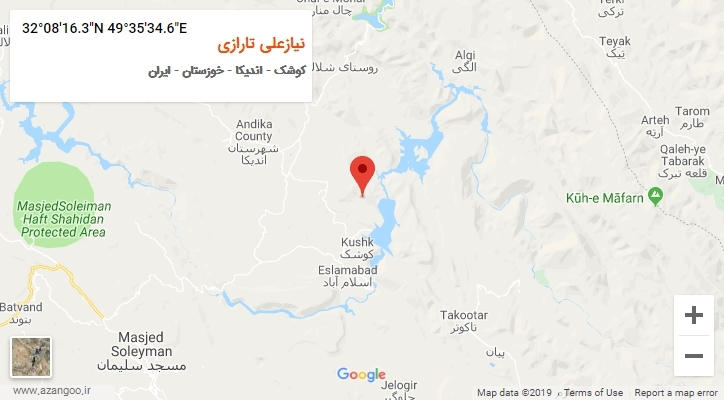 روستای نیازعلی تارازی بر روی نقشه
