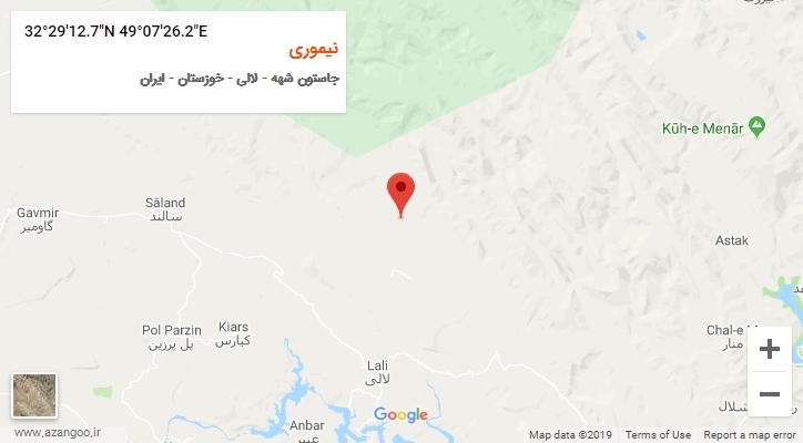 روستای نیموری بر روی نقشه