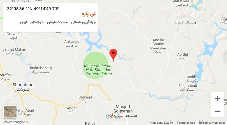 روستای نی پاره بر روی نقشه