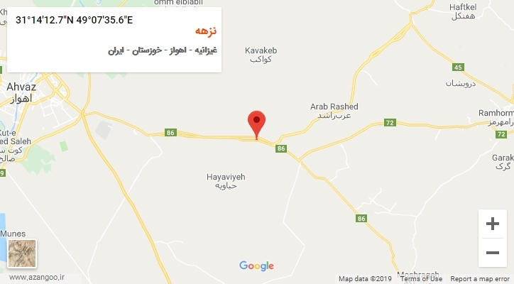 روستای نزهه بر روی نقشه