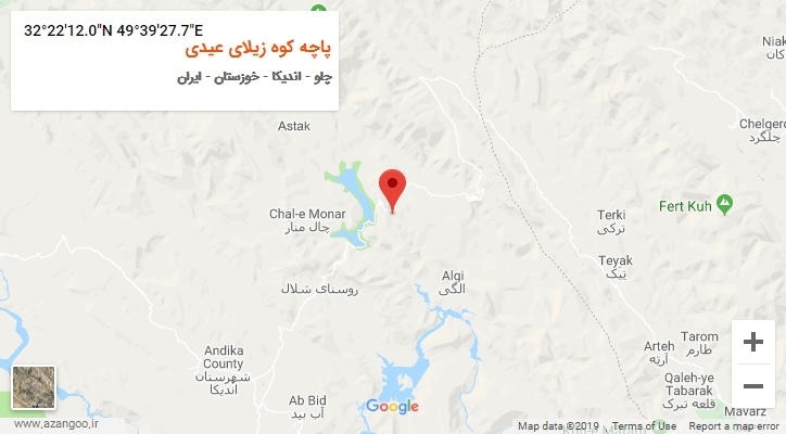 روستای پاچه کوه زیلای عیدی بر روی نقشه