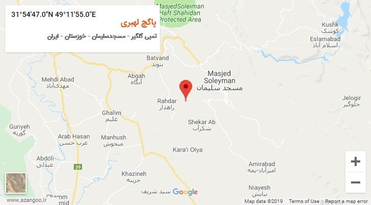 روستای پاگچ لهبری بر روی نقشه