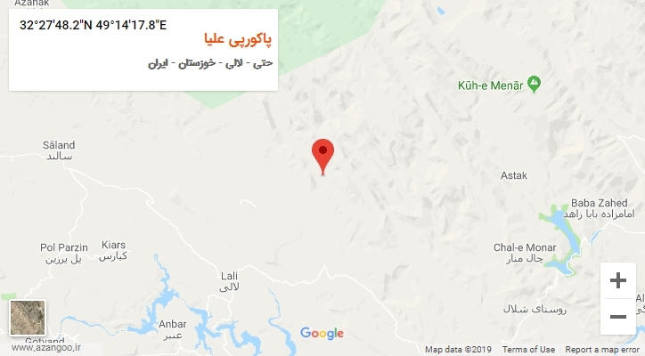 روستای پاکورپی علیا بر روی نقشه
