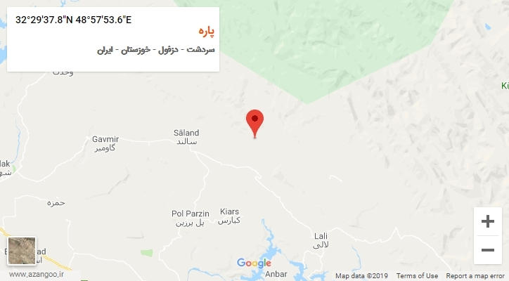 روستای پاره بر روی نقشه