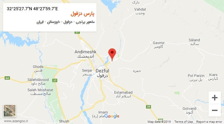 روستای پارس دزفول بر روی نقشه