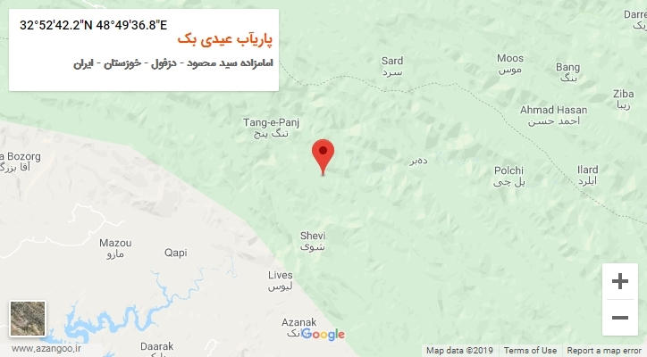 روستای پاریآب عیدی بک بر روی نقشه