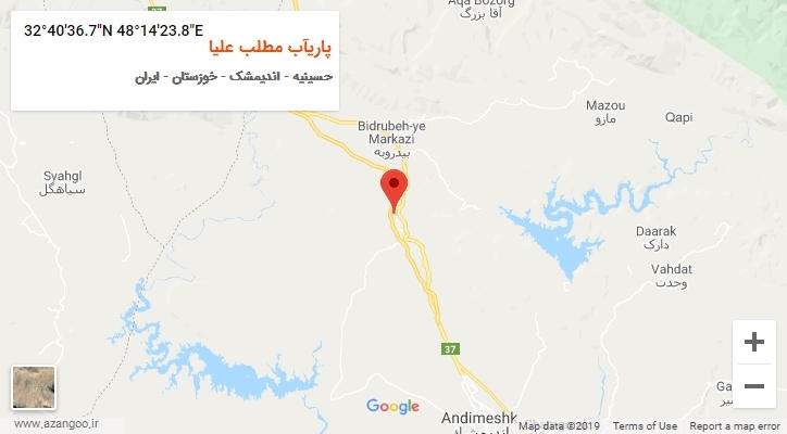 روستای پاریآب مطلب علیا بر روی نقشه