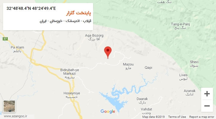 روستای پایتخت گلزار بر روی نقشه