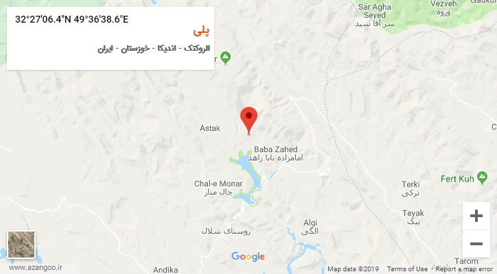 روستای پلی بر روی نقشه