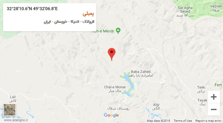 روستای پمبلی بر روی نقشه