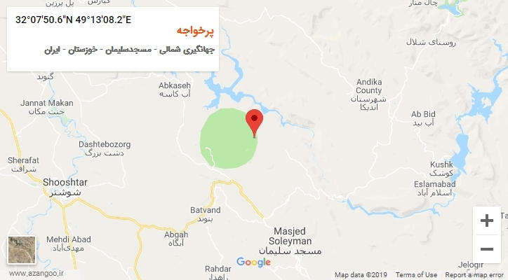 روستای پرخواجه بر روی نقشه