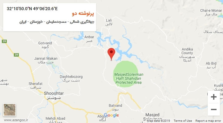روستای پرنوشته دو بر روی نقشه
