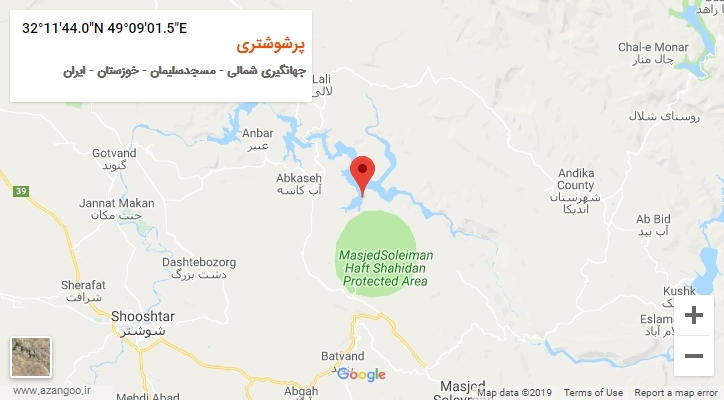 روستای پرشوشتری بر روی نقشه