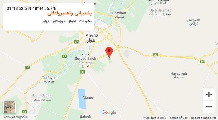 روستای پشتیبانی وتعمیرواعظی بر روی نقشه
