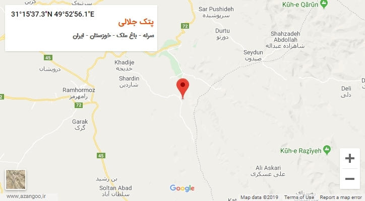 روستای پتک جلالی بر روی نقشه