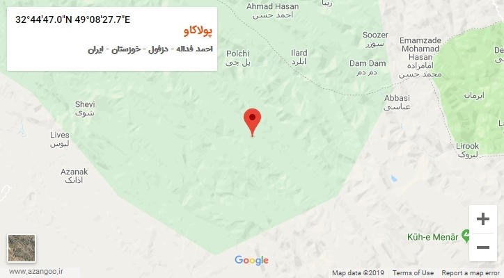 روستای پولاکاو بر روی نقشه