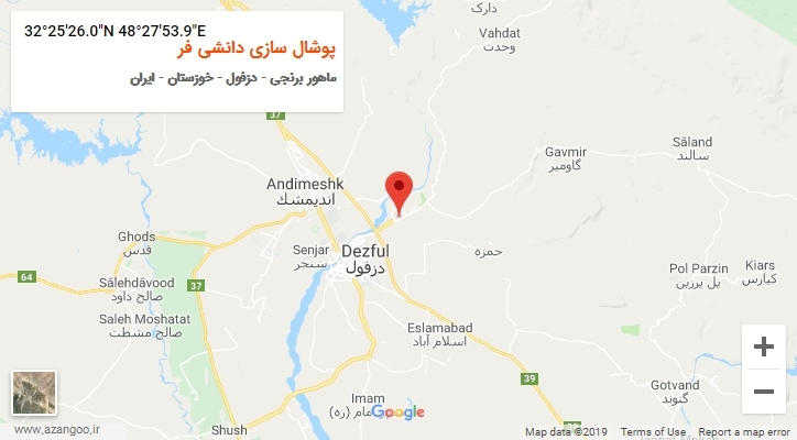 روستای پوشال سازی دانشی فر بر روی نقشه