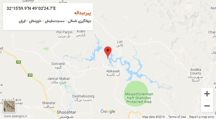 روستای پیرعبداله بر روی نقشه