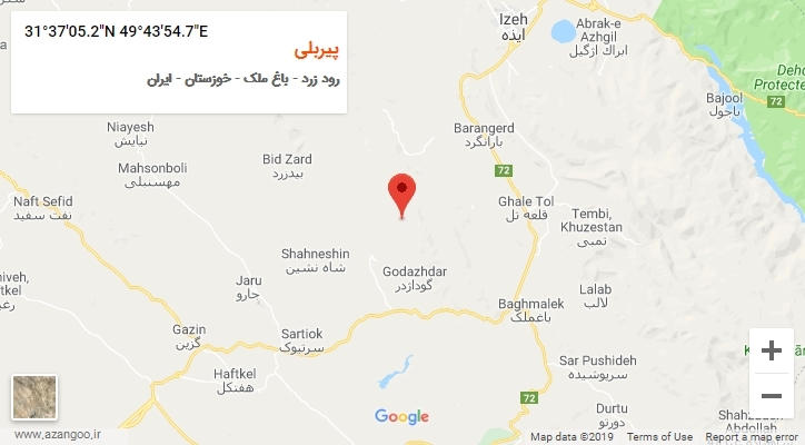 روستای پیربلی بر روی نقشه