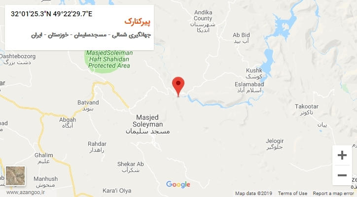 روستای پیرکنارک بر روی نقشه