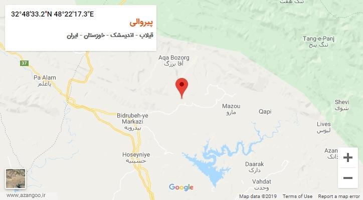 روستای پیروالی بر روی نقشه