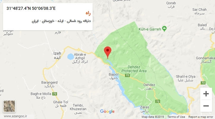 روستای راه بر روی نقشه