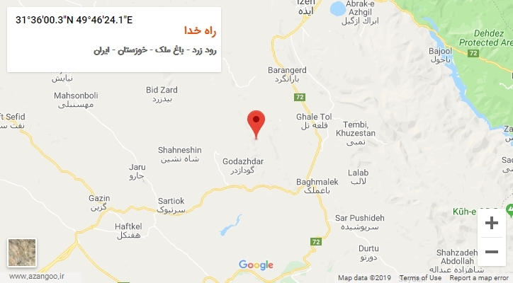 روستای راه خدا بر روی نقشه