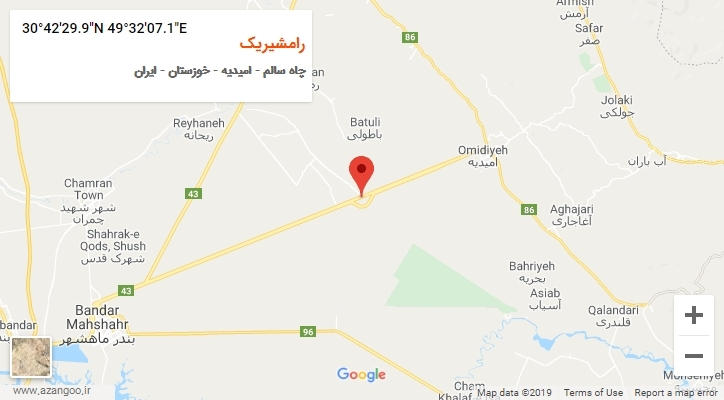 روستای رامشیریک بر روی نقشه
