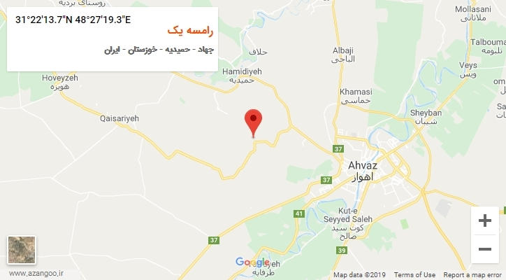 روستای رامسه یک بر روی نقشه