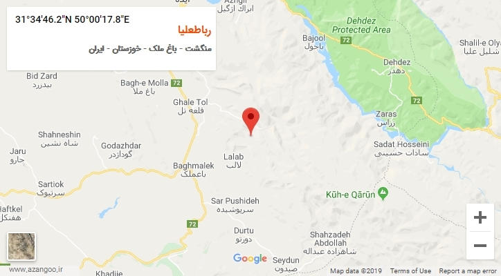 روستای رباطعلیا بر روی نقشه