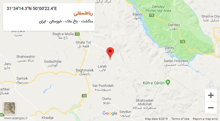 روستای رباطسفلی بر روی نقشه