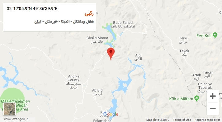 روستای رگبی بر روی نقشه