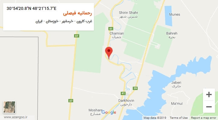 روستای رحمانیه فیصلی بر روی نقشه