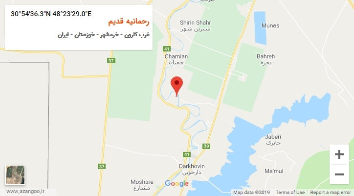 روستای رحمانیه قدیم بر روی نقشه