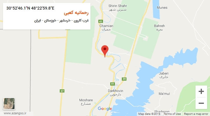 روستای رحمانیه کعبی بر روی نقشه