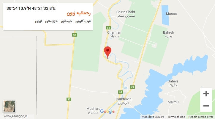 روستای رحمانیه زبون بر روی نقشه
