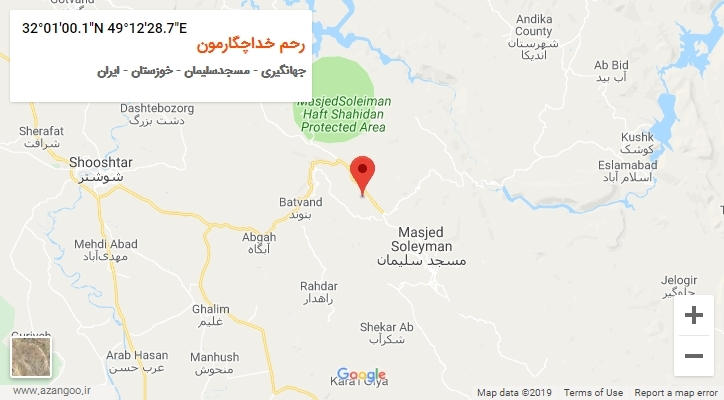 روستای رحم خداچگارمون بر روی نقشه