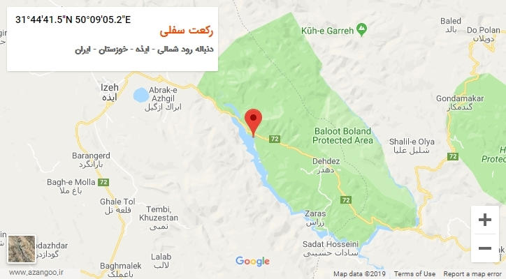 روستای رکعت سفلی بر روی نقشه