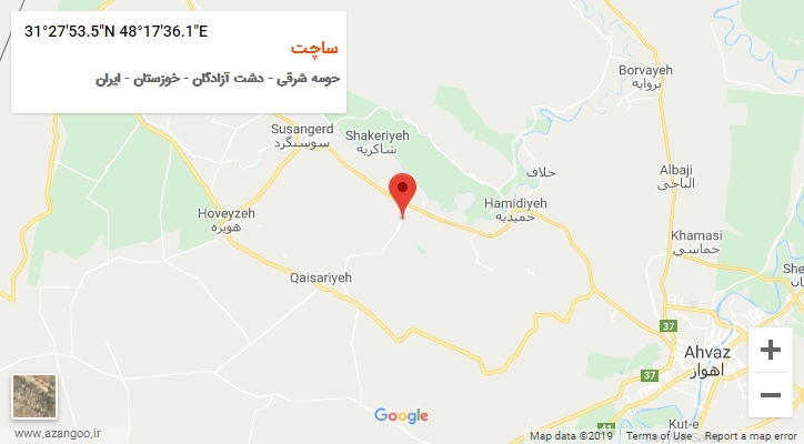روستای ساچت بر روی نقشه