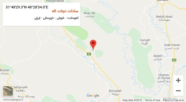 روستای سادات نجات اله بر روی نقشه
