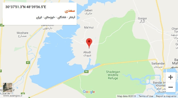 روستای سعدی بر روی نقشه