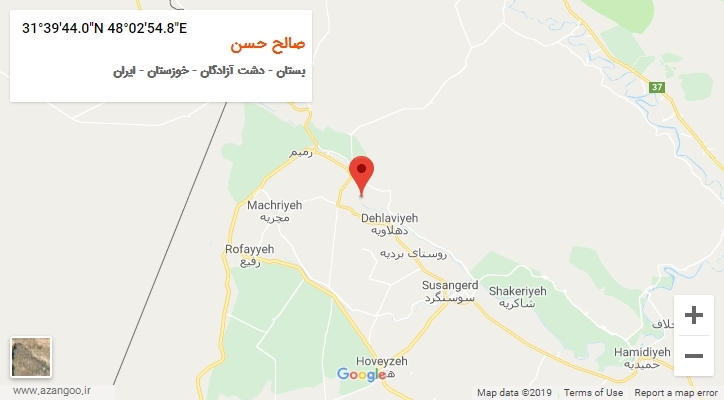 روستای صالح حسن بر روی نقشه