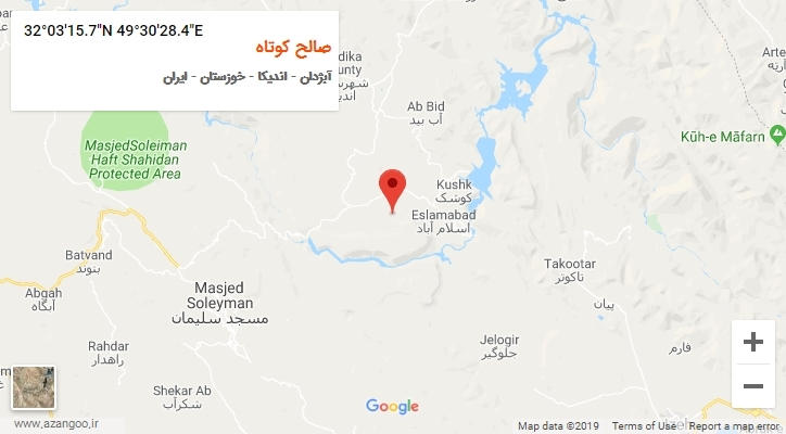 روستای صالح کوتاه بر روی نقشه