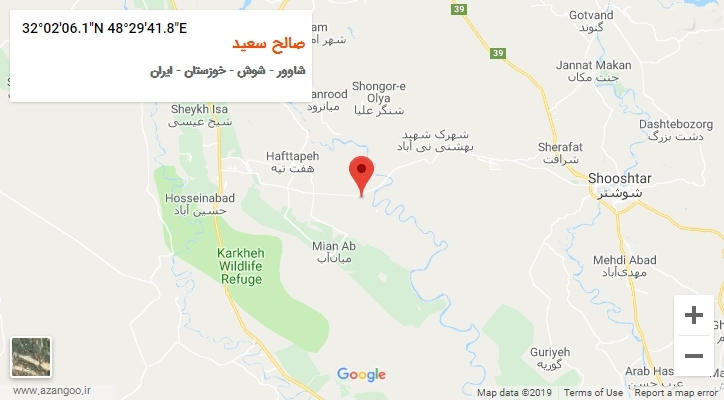 روستای صالح سعید بر روی نقشه